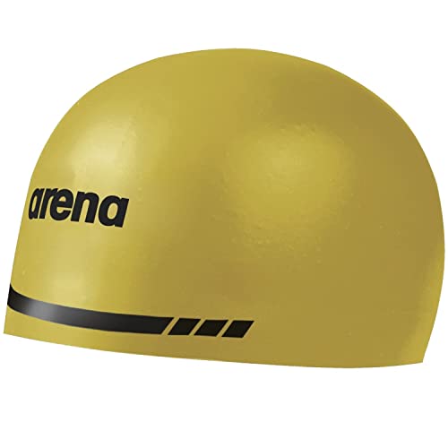 ARENA Unisex-Erwachsene 3D Soft Silikon Badekappe für Damen und Herren, gelb, Extra Large von ARENA
