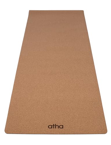 atha® CORK 4.2 mm Yogamatte | Premium Yogamatte aus Kork und Naturkautschuk | Rutschfest | Umweltfreundlich | Robust & Langlebig | Grösse XL von atha
