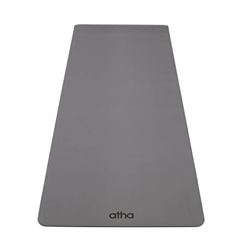 atha® PRO 4.2 mm Yogamatte | Nachhaltige & Rutschfeste Premium Yogamatte | Umweltfreundliche Materialien | Grösse XL | Inklusive Tragegurt | Hellgrau von atha