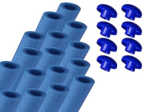 walexo 16 x Trampolin Schaumstoff Schaumstoffabdeckung für 8 Stangensysteme (82 cm, Blau) von walexo