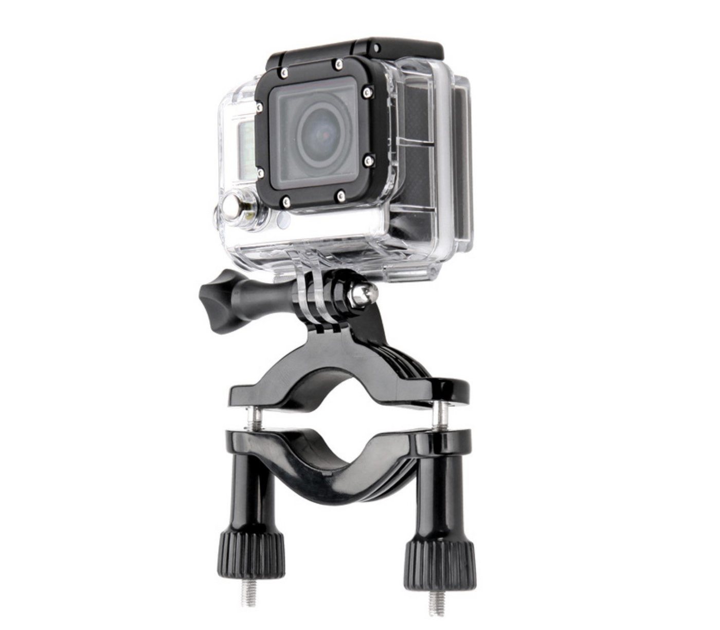 ayex Kamera-Halterung Fahrrad-Rohrklemme Sportaufnahmen für GoPro Actioncam Zubehör von ayex