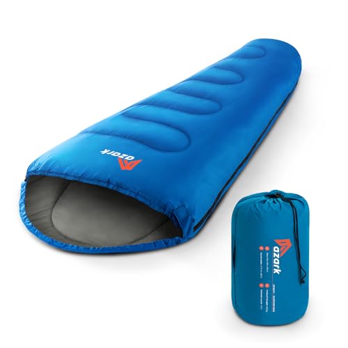 azark Blue Single Sleeping Bag Einzelschlafsack, blau, Kinder von azark