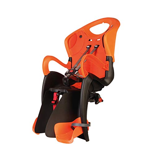 Tiger - Fahrradrücksitz für Kinder bis 22 kg, von 3 bis 8 Jahren - Fixierung am Gepäckträger - Orange-Schwarz von b bellelli