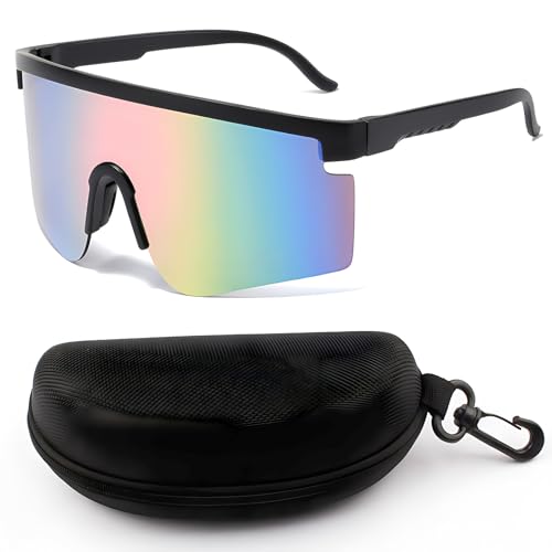 behone Schnelle Brille Rave,Fahrradbrille Sonnenbrille Herren Damen Fahrrad Sonnenbrille,Polarisierte UV400 Schutzbrille für Outdooraktivitäten Wie Radfahren Laufen Glof Ski im Freien von behone