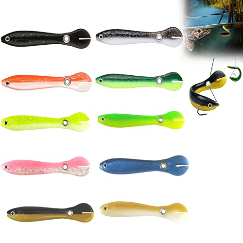 Soft Bionic Fishing Lures, Bionic Fishing Lure for Saltwater and Freshwater, Realistic Soft Lures Baits Accessoriesfor Fishing Lovers, Fishing Lures, 5/10pcs (G,10 Pcs) von behound
