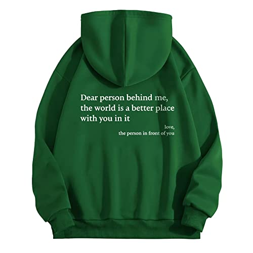 behound Dear Person Behind Me Hoodie, Personalized Sweatshirt, You Are Enough Sweatshirt Mental Health (Green,2XL) von behound