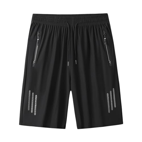 behound Puliam ICY Shorts for Men,Icedactive-Ice Silk Quick Drying Stretch Shorts,Mens Plus Size Ice Silk Shorts (Black,3XL) von behound