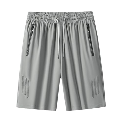 behound Puliam ICY Shorts for Men,Icedactive-Ice Silk Quick Drying Stretch Shorts,Mens Plus Size Ice Silk Shorts (Grey,5XL) von behound