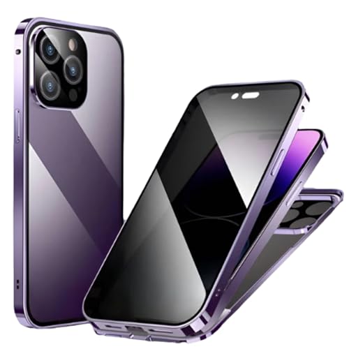 behound Stealth Case,Stealth Carbon Fiber Phone Case,Stealthcase Magnetic Privacy Case with Double Buckle for iPhone 11/12/13/14/15 Pro Max,Privacy Screen Protector Case for iPhone (11Pro,Purple) von behound