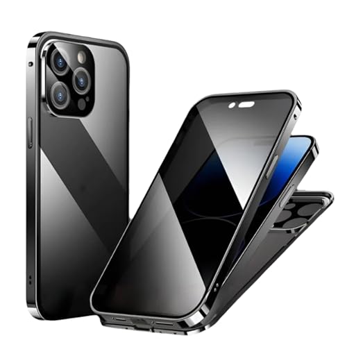 behound Stealth Case,Stealth Carbon Fiber Phone Case,Stealthcase Magnetic Privacy Case with Double Buckle for iPhone 11/12/13/14/15 Pro Max,Privacy Screen Protector Case for iPhone (14Pro MAX,Black) von behound