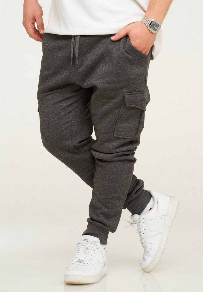behype Jogginghose BHPIURA Herren Sporthose mit Cargotaschen Trainingshose Freizeithose von behype