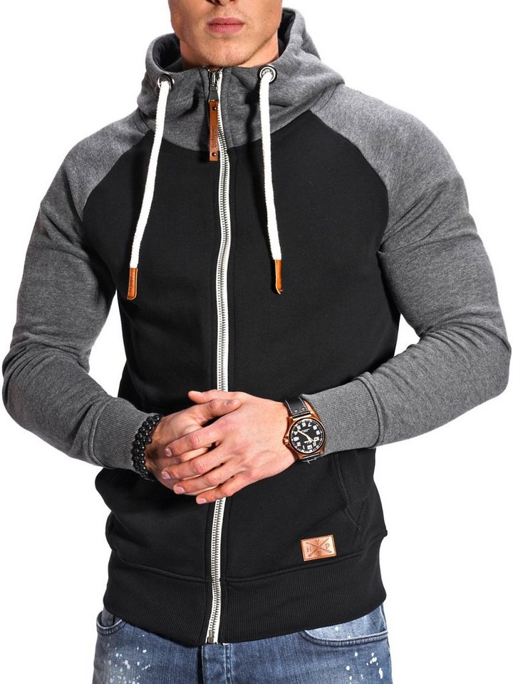behype Sweatjacke »NATE« mit Raglan-Ärmeln behype Sweatjacke »NATE« mit Raglan-Ärmeln von behype