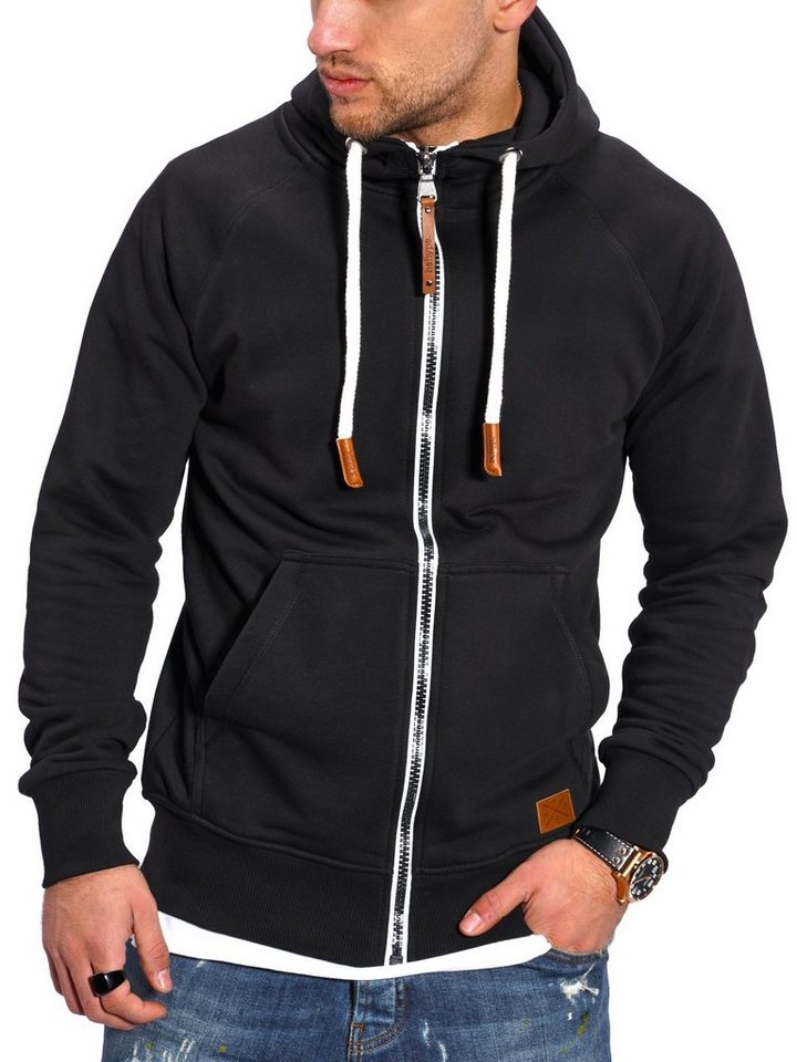 behype Sweatjacke »Tan« mit praktischem Kordelzug behype Sweatjacke »Tan« mit praktischem Kordelzug von behype