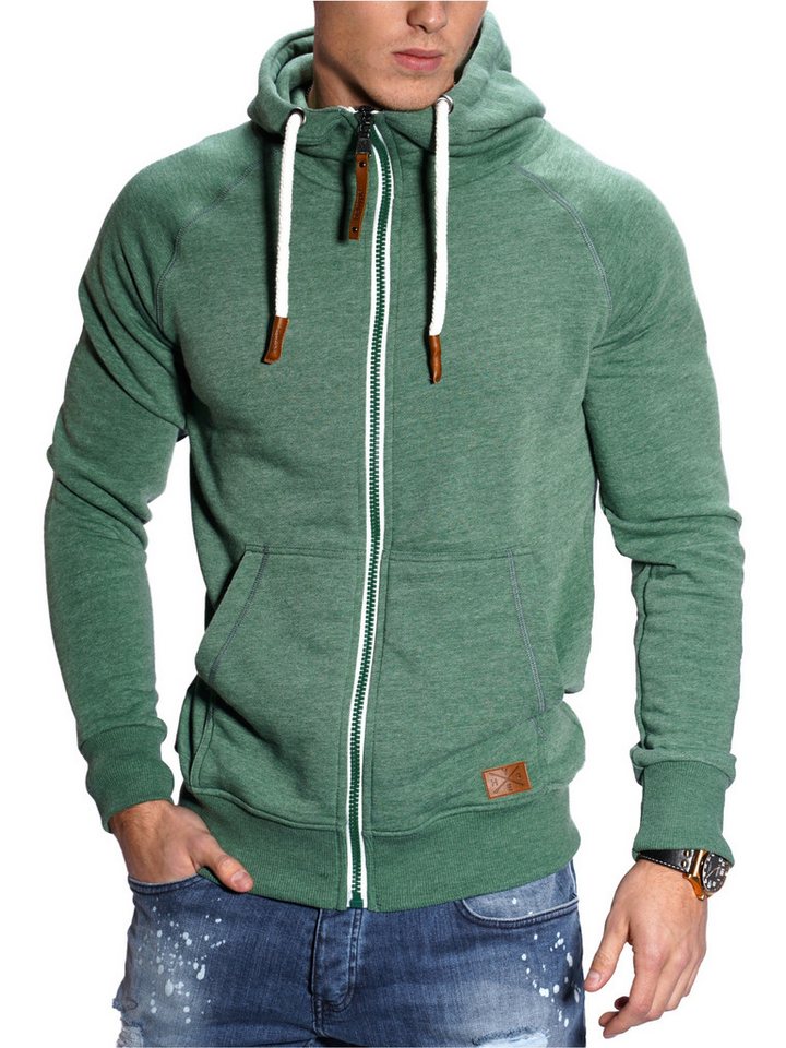 behype Sweatjacke »Tan« mit praktischem Kordelzug behype Sweatjacke »Tan« mit praktischem Kordelzug von behype