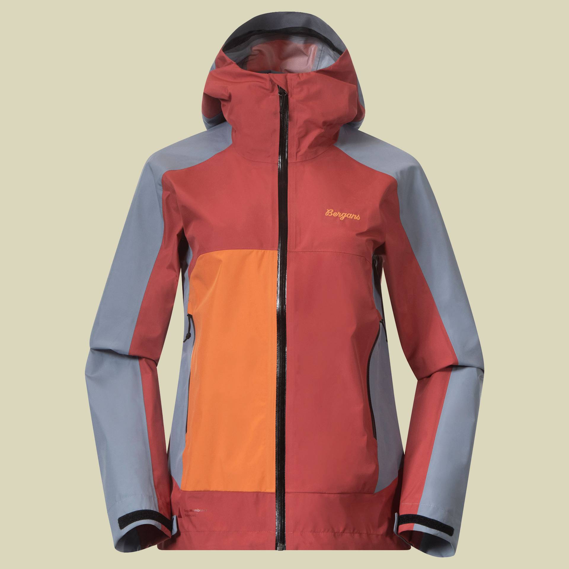 Vaagaa Light 3L Shell Jacket Women Größe S Farbe rusty dust/husky blue/faded orange von bergans