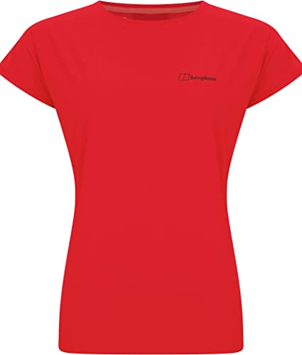Berghaus Nesna Kurzärmeliges feuchtigkeitsregulierendes Baselayer-T-Shirt mit Rundhalsausschnitt für Damen, Goji Berry/Baked Apple von Berghaus