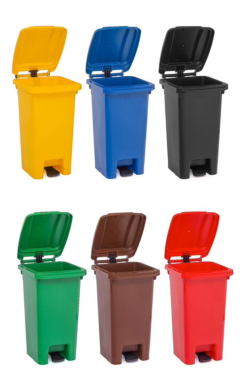 80 Liter Mülleimer (Mülltonne) - 6 Farben von Teamsportbedarf.de