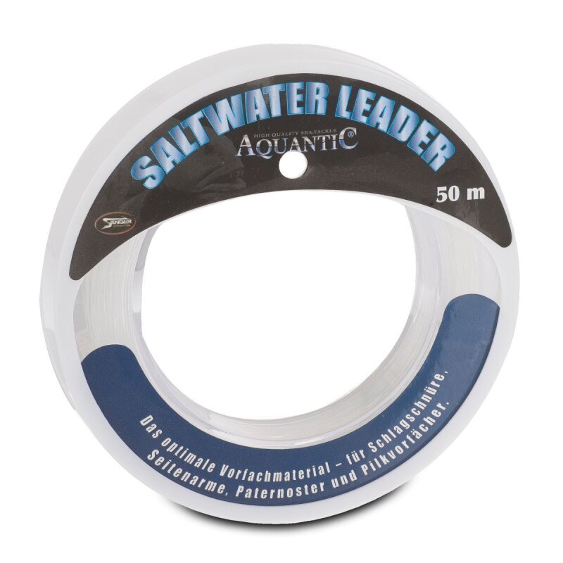 AQUANTIC Saltwater Leader 0,45mm 9,07kg 50m Ultra Clear (0,10 € pro 1 m)