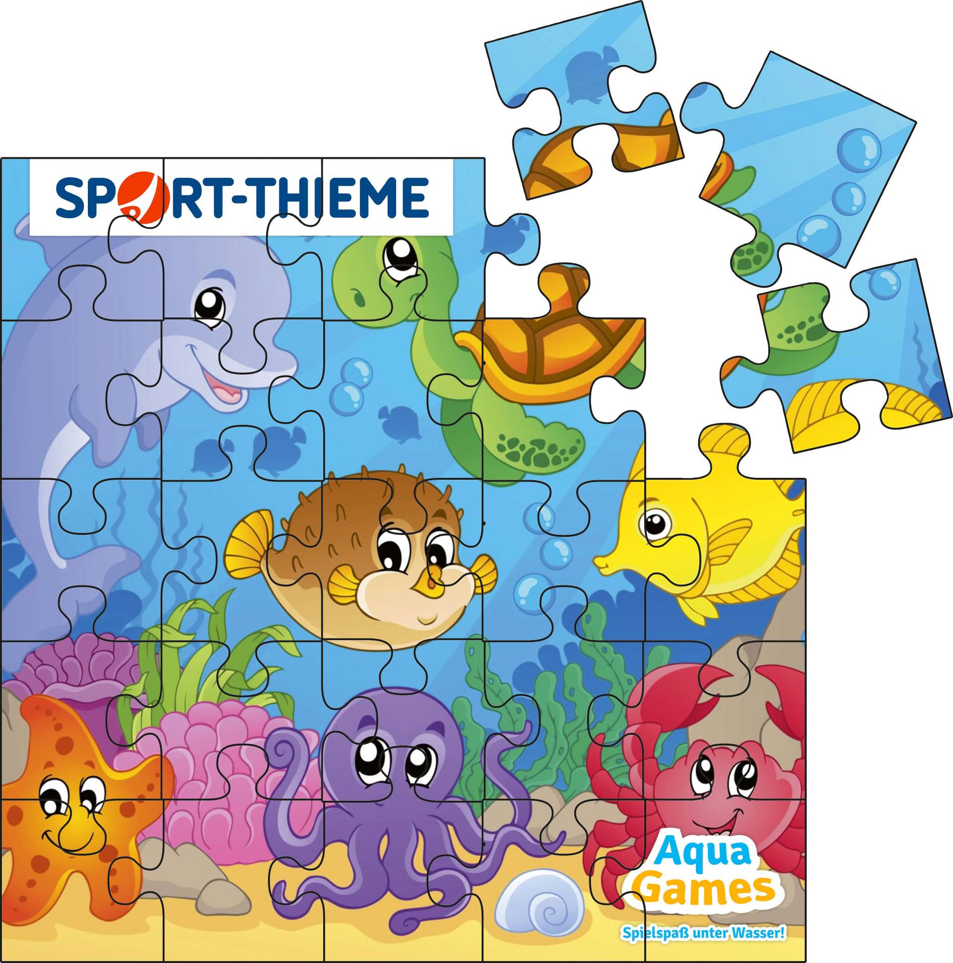 Sport-Thieme Unterwasser-Spiel "Puzzle", Meeresbewohner, Quadratisch von Sport-Thieme