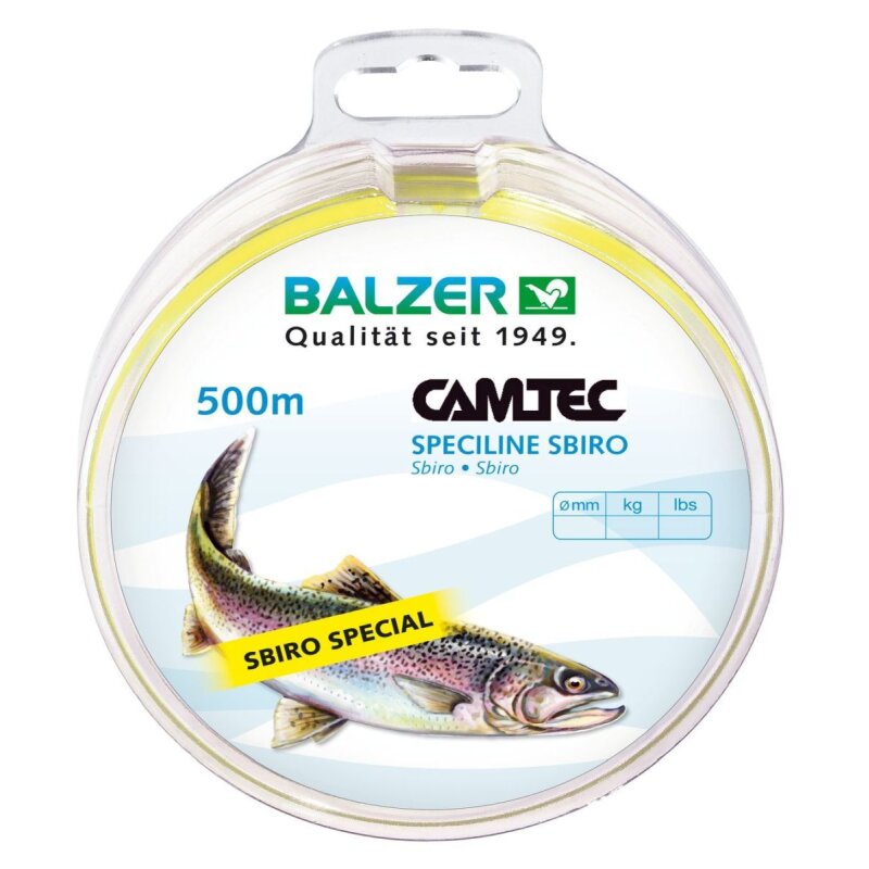 BALZER Camtec Speciline Sbiro 0,2mm 3,8kg 500m Fluo-Gelb (0,01 € pro 1 m)