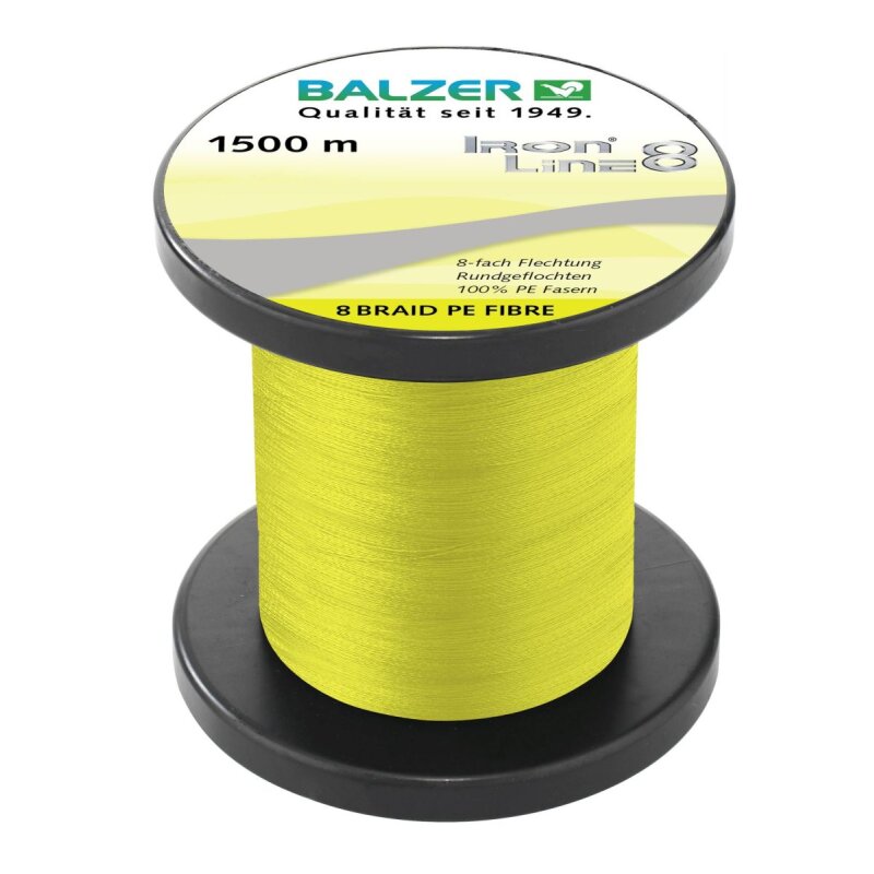 BALZER Iron Line 8 0,21mm 15,4kg 1500m Gelb (0,08 € pro 1 m)