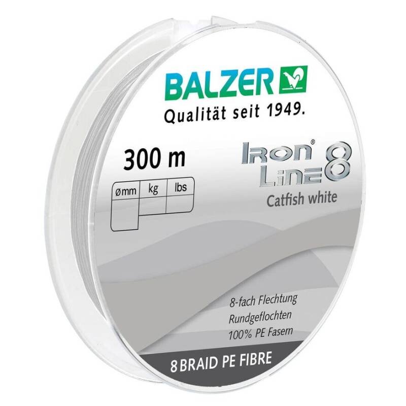 BALZER Iron Line 8 Catfish 0,5mm 51,3kg 300m Weiß (0,09 € pro 1 m)