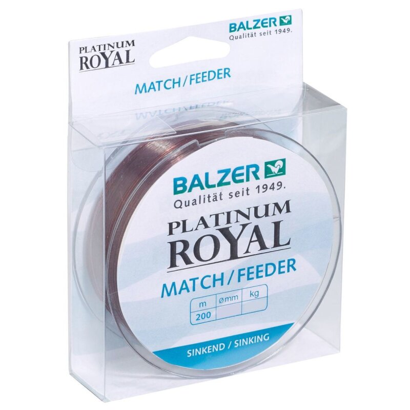 BALZER Platinum Royal Match Feeder 0,25mm 5,2kg 200m Braun (0,04 € pro 1 m)