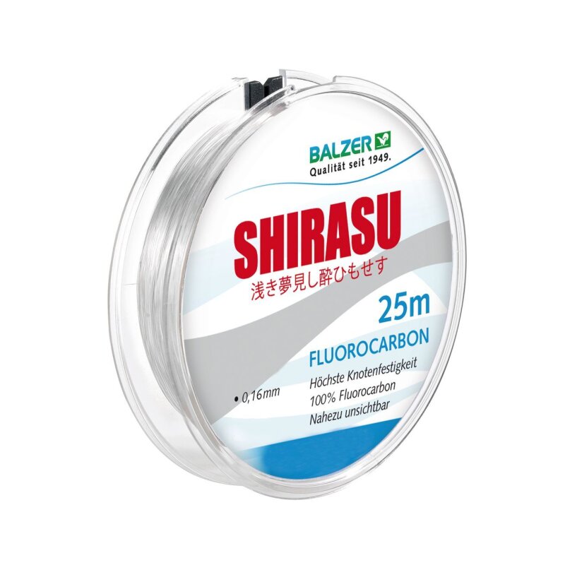 BALZER Shirasu Fluorocarbon 0,18mm 2,9kg 25m Transparent (0,24 € pro 1 m)