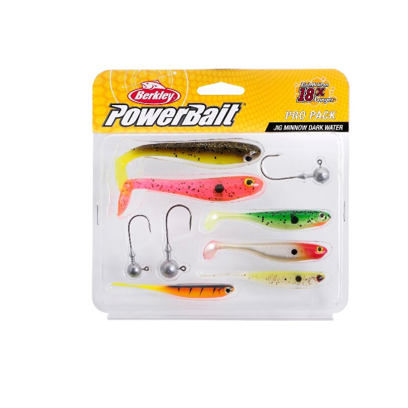 BERKLEY Pro Pack Jig Minnow 7,5cm 10cm Dark Water 7Stk.