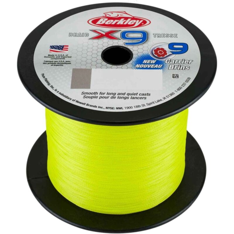 BERKLEY X9 Braid 0,14mm 14,2kg 2000m Flame Green (0,07 € pro 1 m)