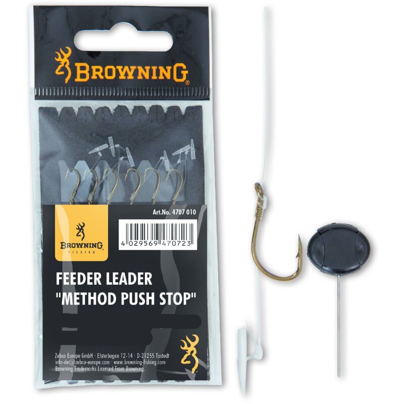 BROWNING Feeder Leader Method Push Stop Gr.14 10cm 0,18mm 2,7kg...