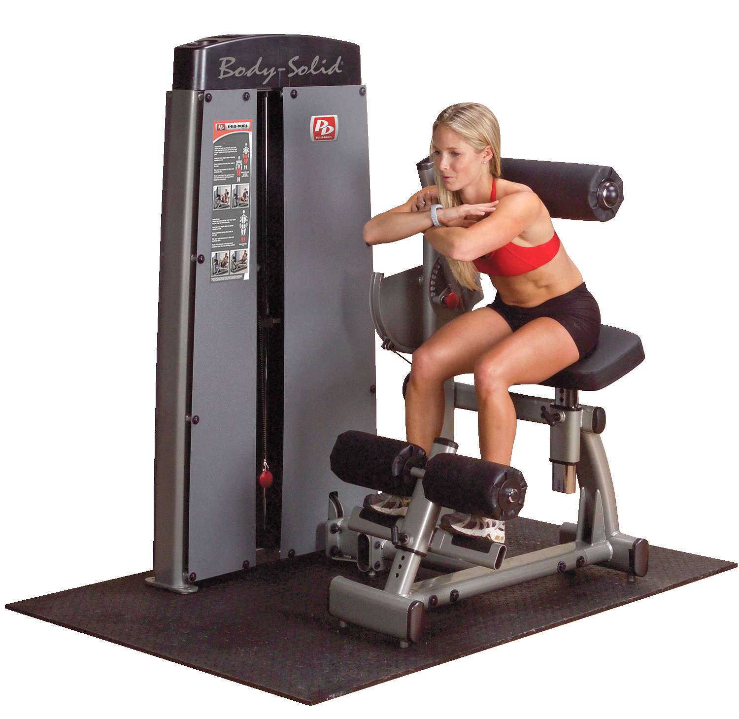 Body-Solid Bauch-/Rücken-Maschine "Pro Dual", Gewichtsblock 95 kg von Body-Solid