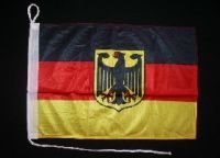 Bootsflagge 25 x 40 cm : Deutschland mit Adler Bootsflagge 25 x 40 cm : Deutschland mit Adler