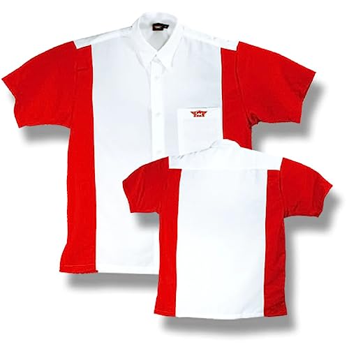 Bulls Dartshirt, Farbe weiß/rot, Größe 2XL von Bull's