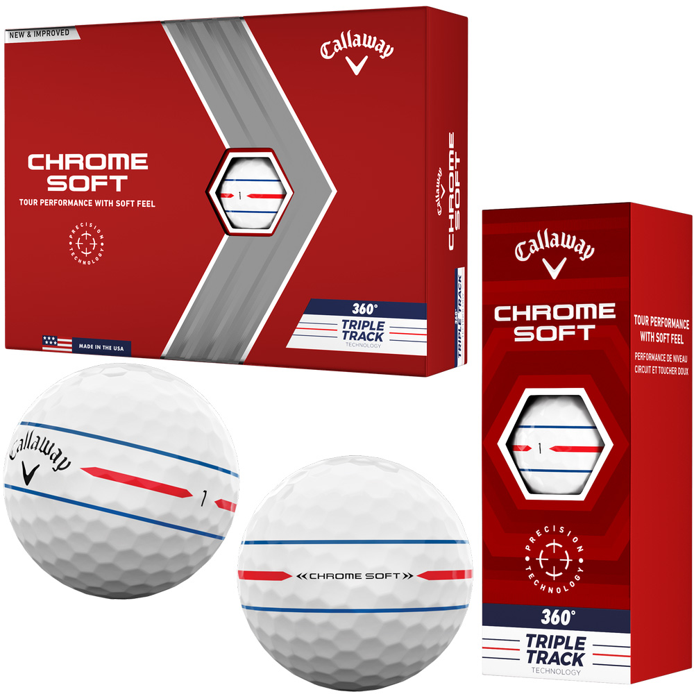'Callaway Chrome Soft Triple Track 360Â° Golfball 3er weiss' von Callaway