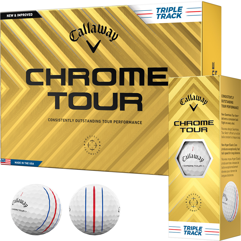 'Callaway Chrome Tour Triple Track Golfball 3er weiss' von Callaway