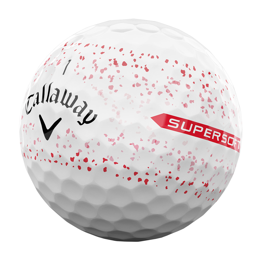 'Callaway Supersoft Golfball 12er Splatter 360 weiss/rot' von Callaway