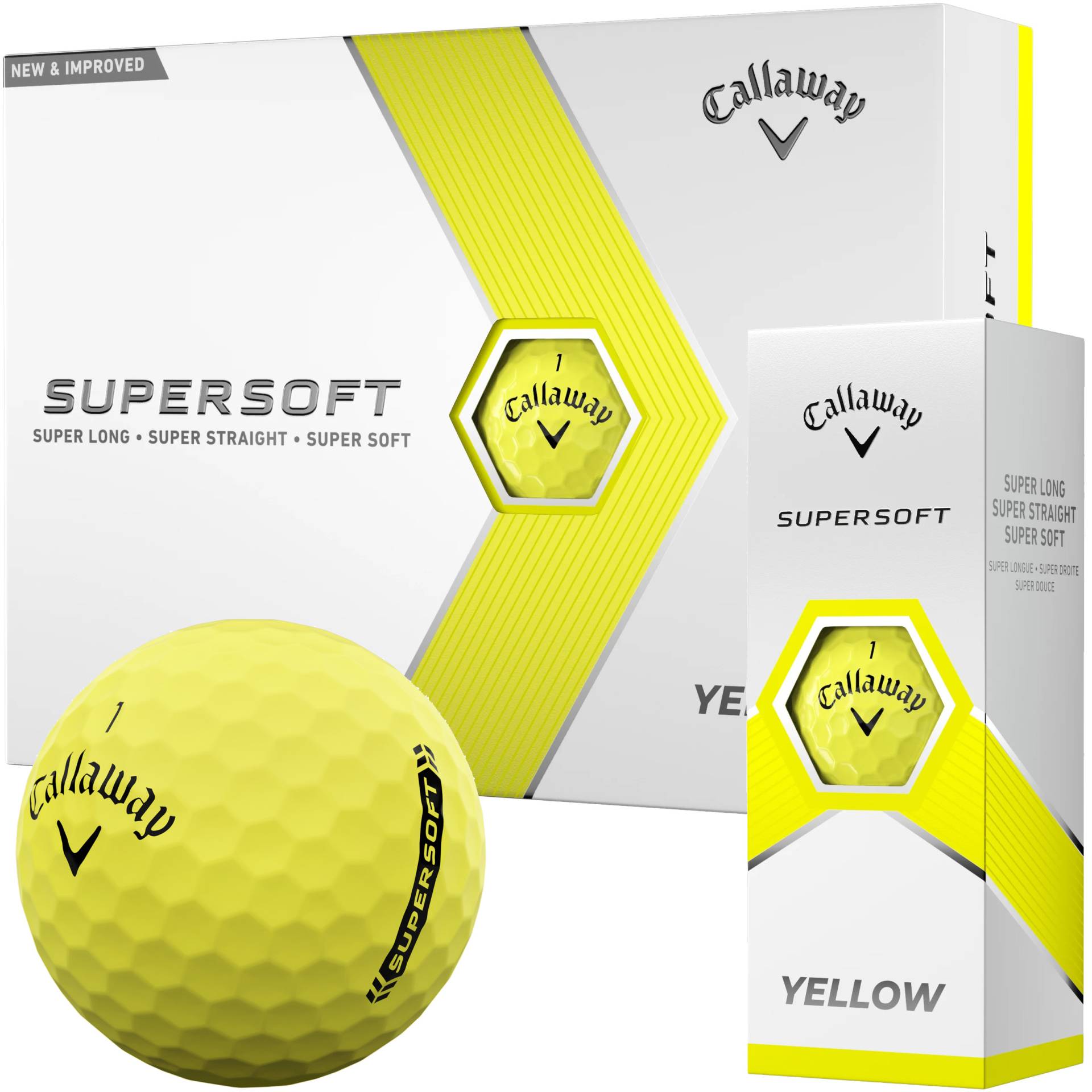 'Callaway Supersoft Golfball 12er matt gelb' von Callaway
