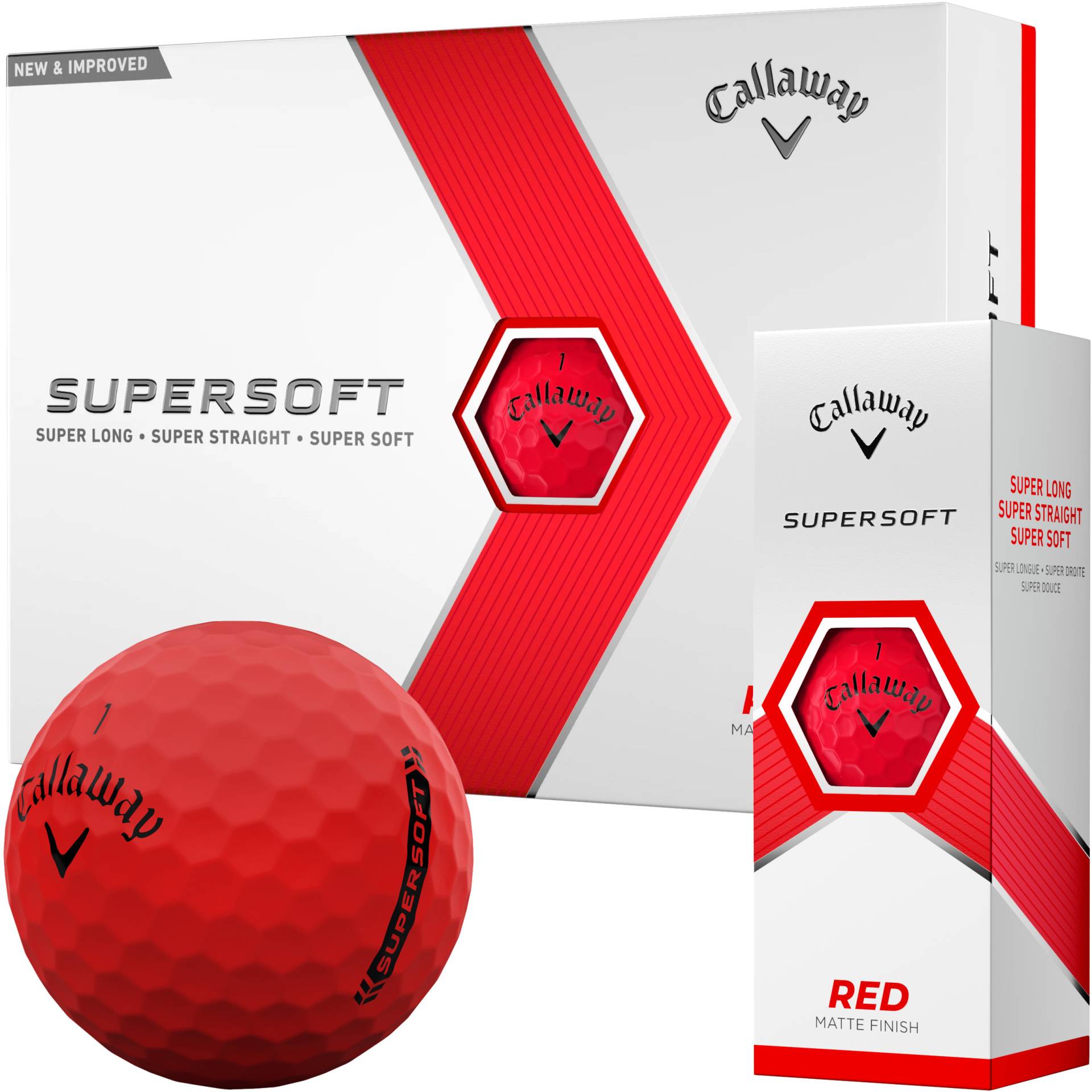 'Callaway Supersoft Golfball 12er matt rot' von Callaway