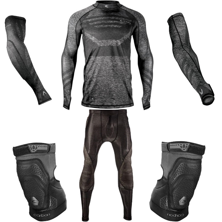 Carbon Paintball Protection Suit / Schutzkleidung Komplett