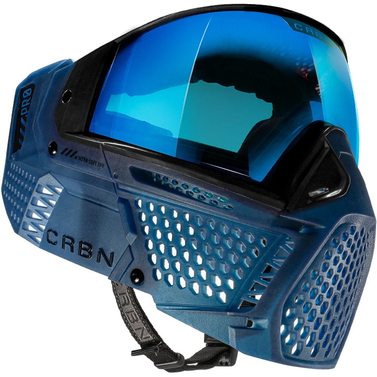 Carbon ZERO PRO Paintball Thermal Maske (Navy) Less