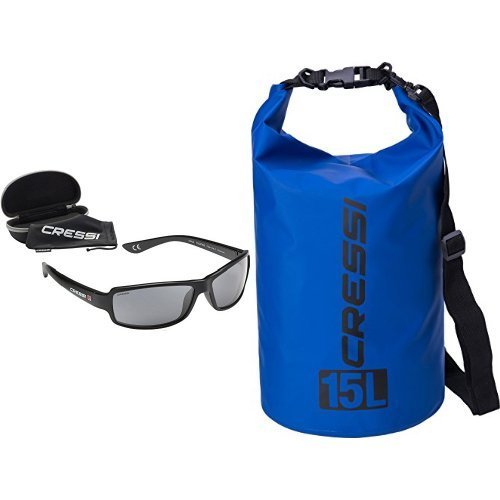 Cressi Ninja Schwimmend Sonnenbrille Erwachsene Polarisierte + Wasserdichte Taschen mit langem verstellbaren Schulterriemen, für Tauchen, Bootfahren, Kajak, Angeln, Rafting, Schwimmen, Snowboarden
