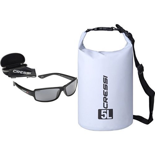 Cressi Ninja Schwimmend Sonnenbrille Erwachsene Polarisierte + Wasserdichte Taschen mit langem verstellbaren Schulterriemen, für Tauchen, Bootfahren, Kajak, Angeln, Rafting, Schwimmen, Snowboarden