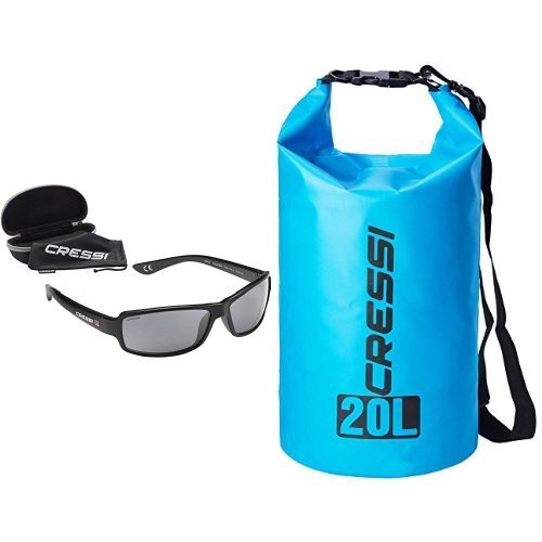 Cressi Ninja Schwimmend Sonnenbrille Erwachsene Polarisierte + Wasserdichte Taschen mit langem verstellbaren Schulterriemen, für Tauchen, Bootfahren, Kajak, Angeln, Rafting, Schwimmen, Snowboarden