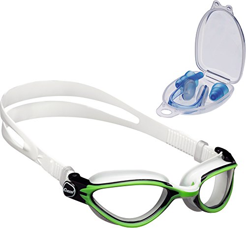 Cressi Thunder - Premium Erwachsene Schwimmbrille mit Antibeschlag und 100% UV Schutz + Nasenklemme und Ohrstöpsel Ear Plugs und Nose Clip