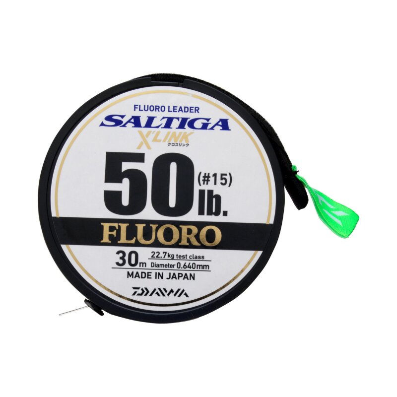 DAIWA Saltiga X'Link Fluorocarbon Leader 0,37mm 9,1kg 30m... (0,63 € pro 1 m)