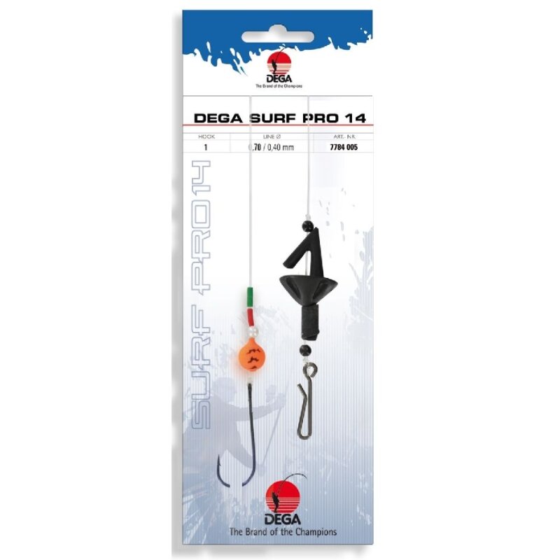 DEGA Surf Pro Brandungsvorfach 14 Gr.1 100cm 0,7mm 0,4mm