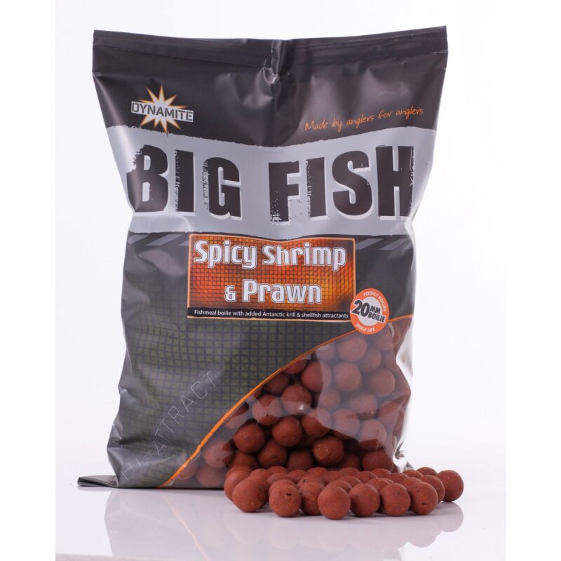 DYNAMITE BAITS Big Fish Boilies Spicy Shrimp & Prawn 20mm... (9,66 € pro 1 kg)