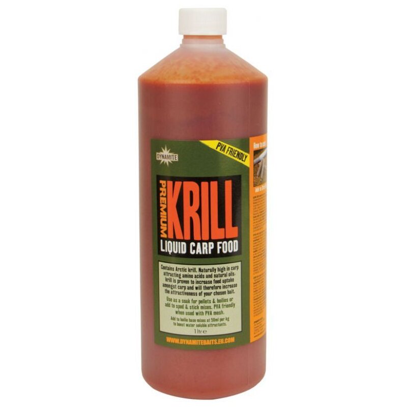 DYNAMITE BAITS Liquid Carp Food Krill 1l (11,45 € pro 1 l)