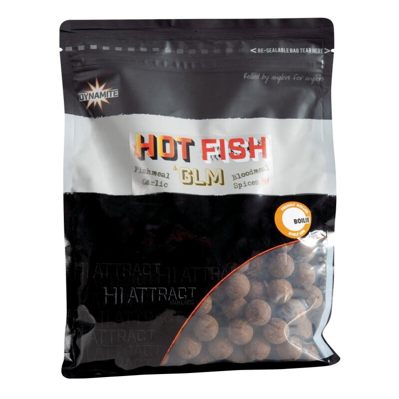 DYNAMITE BAITS Boilies Hot Fish & GLM 26mm 1kg (14,15 € pro 1 kg)